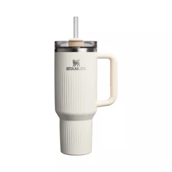 STANLEY The Quencher H2.0 Fluted Tumbler 1.18L Glossy Cream with Straw