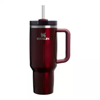 STANLEY The Quencher H2.0 Fluted Tumbler 1.18L Glossy Maroon Thermos Mug with Straw