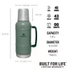 STANLEY Thermos The Artisan Thermal Bottle 1.4L Forest Green