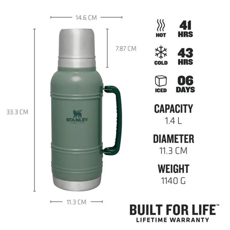 STANLEY Thermos The Artisan Thermal Bottle 1.4L Forest Green