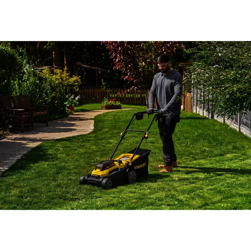 STANLEY V20 Cordless Lawn Mower 36V (2x18V) Black/Yellow (Bare Unit)