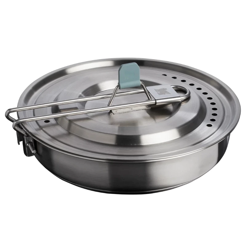 STANLEY Wildfare Core Fry Pan Cookset 0.94L 4-Piece Camping Cookware Set Blue-Gray/Dark Gray