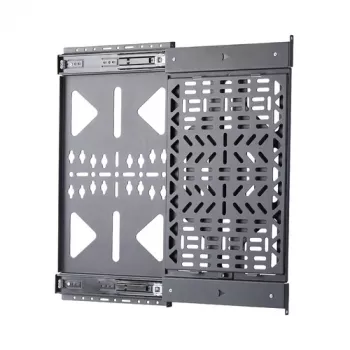 StarTech 1U Slide-Out AV Component Panel, 19-inch Rack Mount, Steel, Black