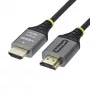 StarTech.com 0.5m Premium High Speed HDMI Cable with Ethernet - 4K 30Hz, HDMI Male to Male, Black & Silver