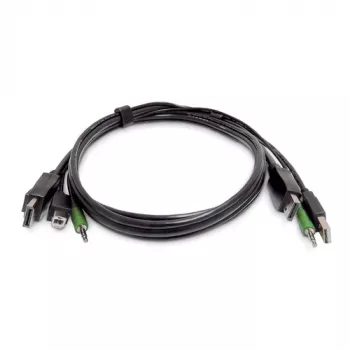 StarTech.com 1.8m DisplayPort KVM Combo Cable with USB 2.0 and 3.5mm Audio – TAA Compliant