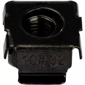 StarTech.com 10-32 Cage Nuts for Server Racks - 50 Pack, Black, TAA Compliant