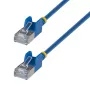 StarTech.com 15cm Ultra Slim Cat6a Patch Cable - RJ-45 Male to RJ-45 Male - Blue