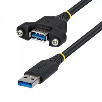 StarTech.com 2 m USB 3.0 Type-A Extension Cable, Male to Female Panel Mount (USBPNLAFAM2M)