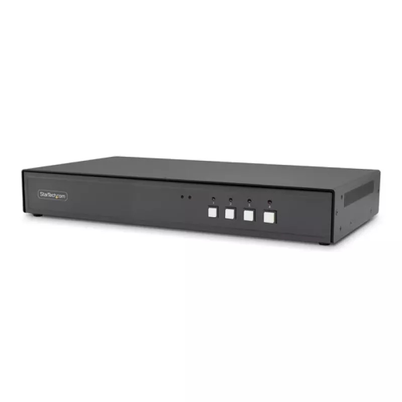 StarTech.com 4-Port KVM Switch with Audio and USB Hub - DVI-I, 1920x1200, Hot-keys