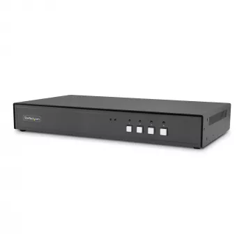 StarTech.com 4-Port KVM Switch with Audio and USB Hub - DVI-I, 1920x1200, Hot-keys