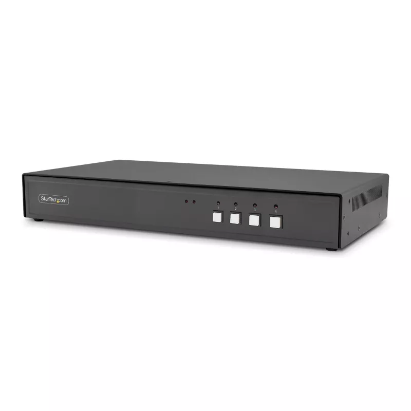StarTech.com 4-Port KVM Switch with Audio and USB Hub - DVI-I, 1920x1200, Hot-keys