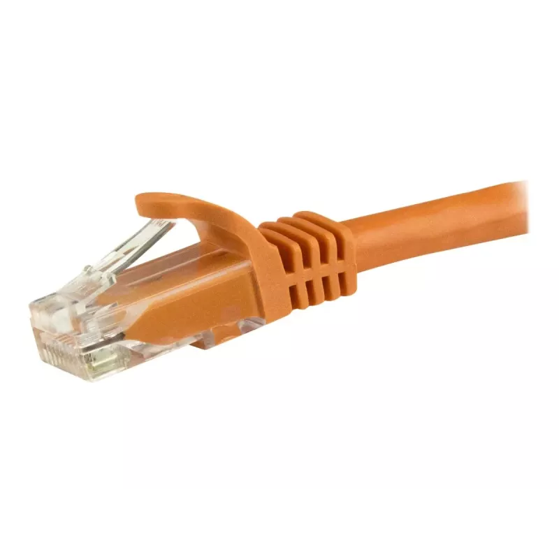 StarTech.com 7.5m CAT6 Ethernet Cable, 10 Gigabit Snagless RJ45 650MHz 100W PoE Patch Cord, CAT 6 10GbE UTP Network Cable with Strain Relief, Orange, Wiring is UL Certified/TIA - Category 6 - 24AWG (N6PATC750CMOR)