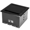 StarTech.com Cable Management Box for Conference Tables - Black - Flush Mount Pop-Up