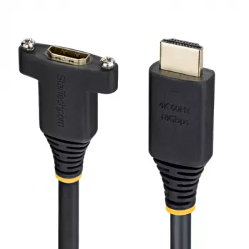 StarTech.com High Speed HDMI Extension Cable with Ethernet - HDMI Male to HDMI Female - 2 m - Black - Panel Mount, 1440p (UWQHD)