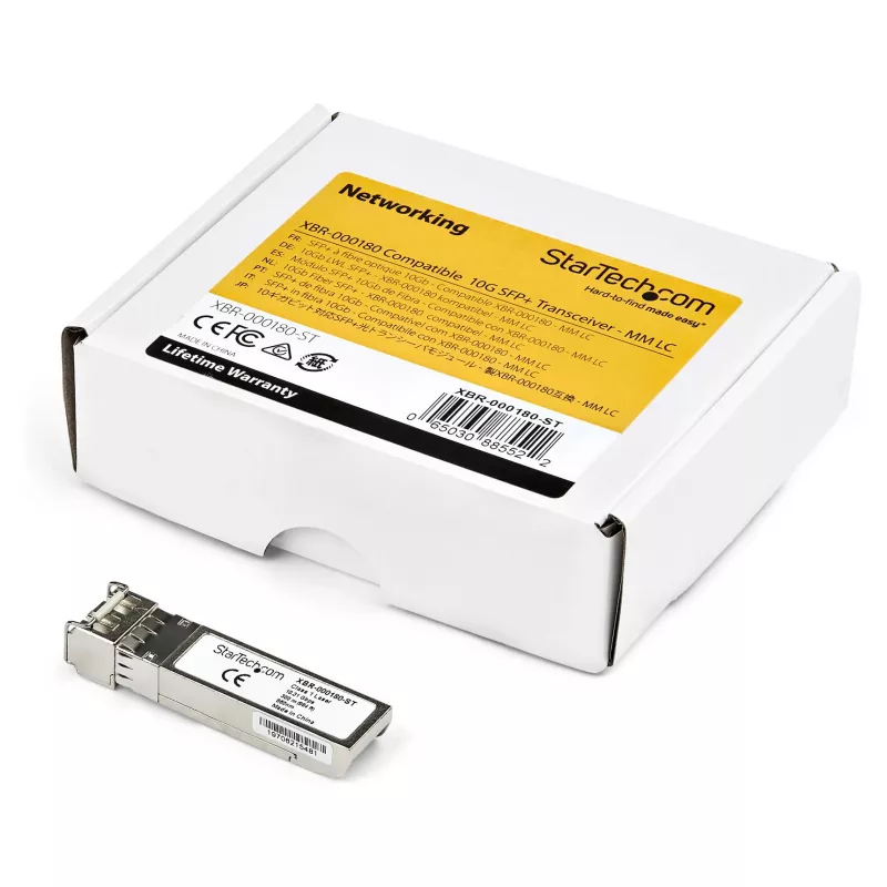 StarTech.com HPE JD092B Compatible SFP+ Module, 10GBASE-SR, 10GbE Multi Mode (MMF) Fiber Optic Transceiver, 10GE Gigabit Ethernet SFP+, LC Connector, 300m, 850nm, DDM, HPE 5120, 55005810 - Lifetime Warranty