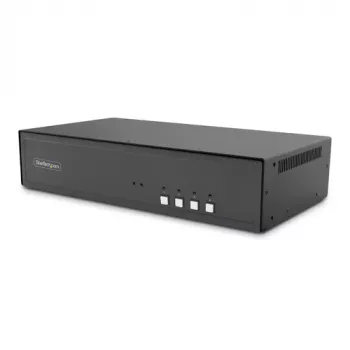 StarTech.com Secure 4-Port Dual Monitor 4K DisplayPort KVM Switch with USB 3.0 Hub and Audio