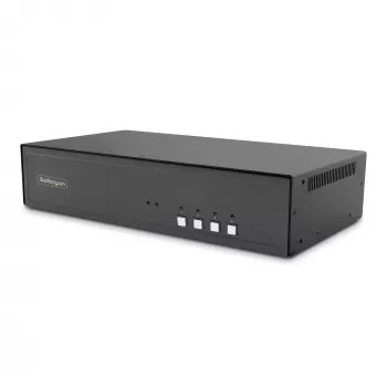StarTech.com Secure 4-Port Dual Monitor 4K DisplayPort KVM Switch with USB 3.0 Hub and Audio