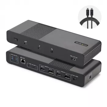 StarTech.com Thunderbolt 5 Docking Station - USB4 / Thunderbolt 4 / Thunderbolt 5 - 8K 60Hz - 140W PD - 12-in-1