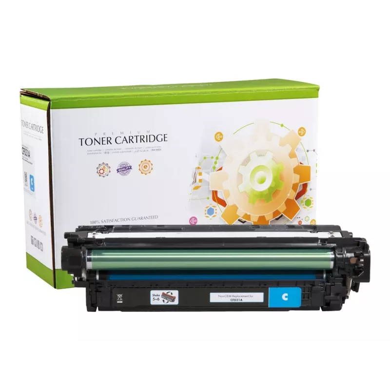 STATIC CONTROL STATIC Toner Cartridge Compatible with HP CF031A Cyan Remanufactured 12,500 Pages