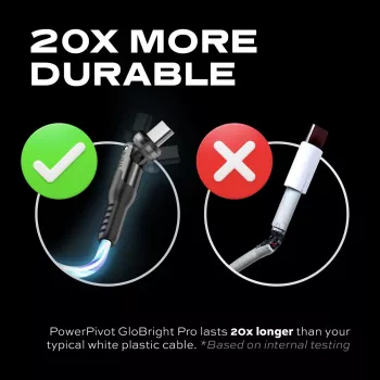 STATIK PowerPivot Pro Glowing LED Cable USB-C to USB-C 1m Black