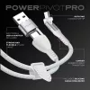 STATIK PowerPivot Pro Nylon Braided Cable, USB-C to USB-C, 1m, White