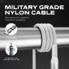 STATIK PowerPivot Pro Nylon Braided Cable, USB-C to USB-C, 1m, White