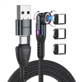 STATIK Statik 360 Pro Cable 2.0 USB-C Only; 1m, Black