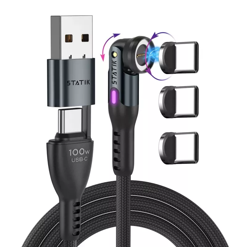STATIK Statik 360 Pro Cable 2.0 USB-C Only; 1m, Black