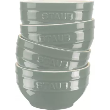 STAUB Serving Set of 4 Bowls 12 cm, Eucalyptus