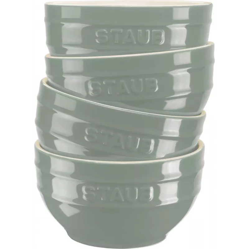 STAUB Serving Set of 4 Bowls 12 cm, Eucalyptus