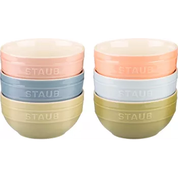 STAUB Serving Set of 6 Mini Bowls 12 cm, Multi-colour