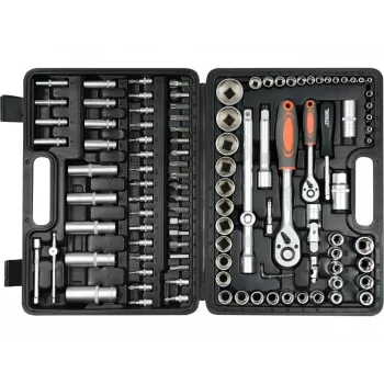 Sthor 58685 216-Piece Socket Set 1/4 inch, 3/8 inch, 1/2 inch Drive Chrome Vanadium Steel