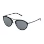 STING Unisex Sunglasses SST07552531X - Rectangular Black Frame, Grey Polycarbonate Lenses, UV400 Protection, 52mm Lens Width