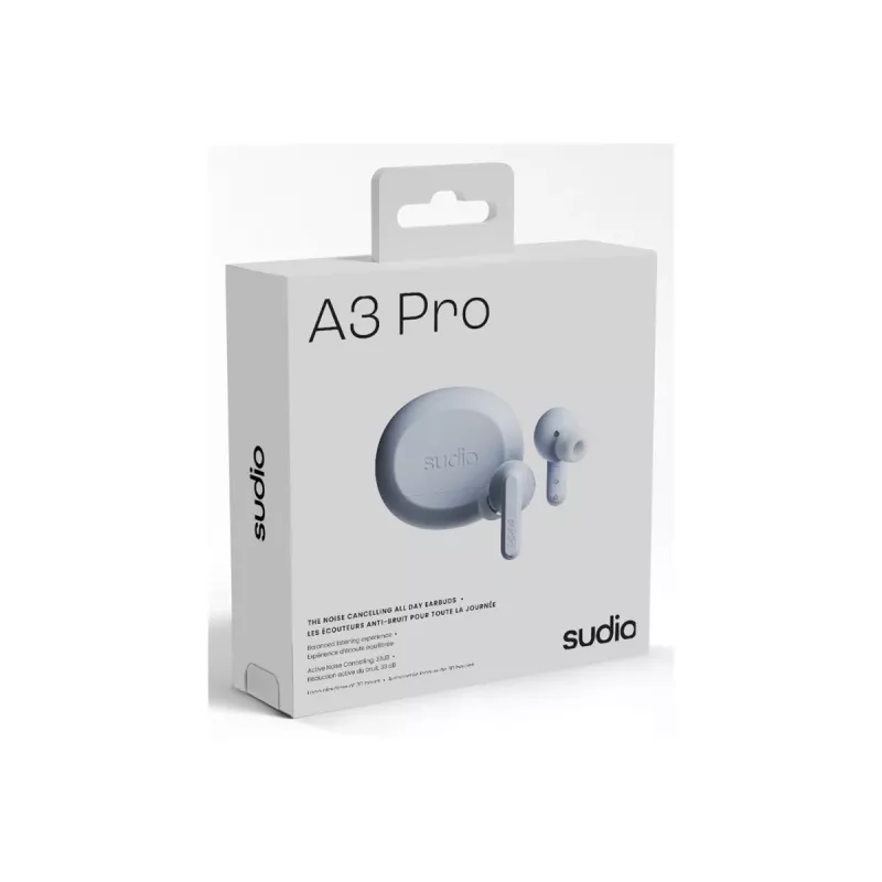 Sudio A3 Pro True Wireless Earbuds, Bluetooth 5.4, Powder Blue