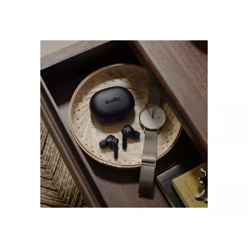 Sudio E4 Pro True Wireless Earbuds, Bluetooth 6.0, Midnight Black