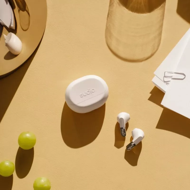 Sudio N3 True Wireless Earbuds, Bluetooth 5.4, Milky White