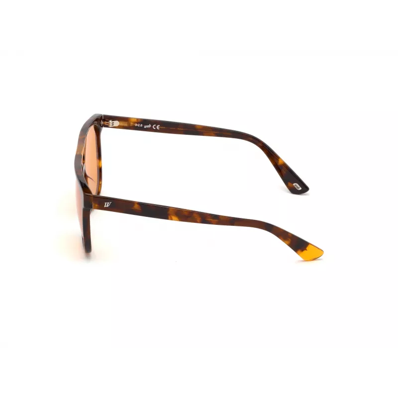 Sunglasses WEB EYEWEAR Unisex WE0263-5956J Square Havana Acetate Frame Green Polycarbonate Lens 59/13/145 mm UV400