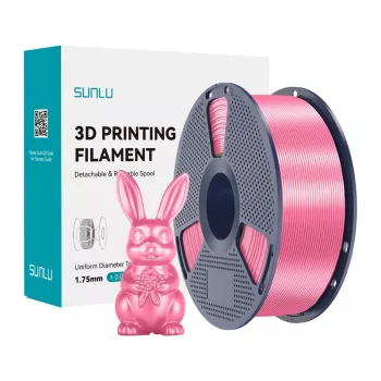 Sunlu PLA+ Silk Filament 1.75mm Pink 1kg – High Gloss Silk Finish for FDM 3D Printers