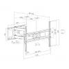 Sunne Full-Motion TV Wall Mount 37-86 inch Black 50 kg