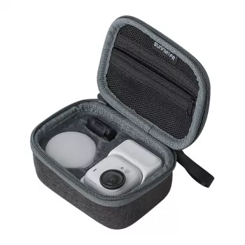 Sunnylife Mini Case for Insta360 GO 2 - EVA Hard Shell Protective Pouch with Carabiner, Black