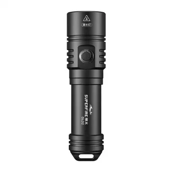 Superfire DL02 Rechargeable LED Flashlight, 300 Lumens, USB-C, IPX4