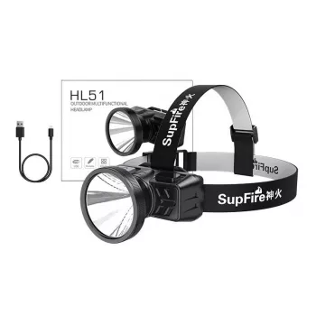Superfire HL51 Headlamp Flashlight, 160 lm, Micro-USB, 4 Modes, 300 m