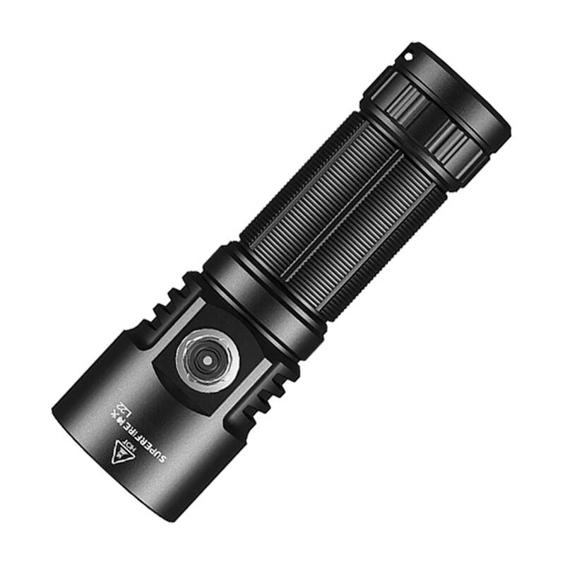 Superfire L22 XHP70.2 LED Flashlight 3000 Lumen USB-C Rechargeable Power Bank Black