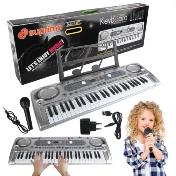 SUPRIMO 824 USB - 49-Key Electronic Learning Keyboard with Microphone for Children