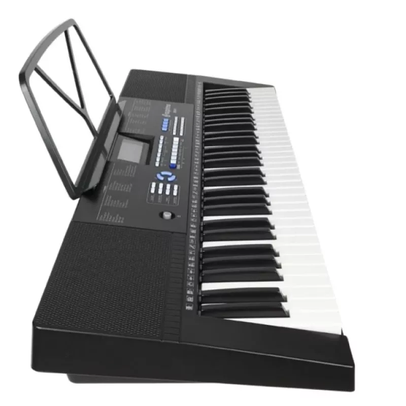 SUPRIMO EK611 61-Key Children's Learning Keyboard with LCD Display, 200 Tones, 128 Rhythms, Microphone and Music Stand