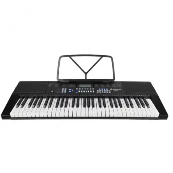 SUPRIMO EK611 61-Key Children's Learning Keyboard with LCD Display, 200 Tones, 128 Rhythms, Microphone and Music Stand