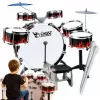 SUPRIMO K-DRUMS 2 Large Children's Drum Set with 6 Drums, Red/Black