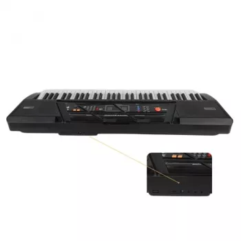 SUPRIMO MQ 6116 61-Key Children's Learning Keyboard with LCD, 128 Voices, 128 Rhythms, Recording, Microphone Input, Black