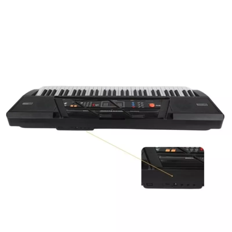 SUPRIMO MQ 6116 61-Key Children's Learning Keyboard with LCD, 128 Voices, 128 Rhythms, Recording, Microphone Input, Black
