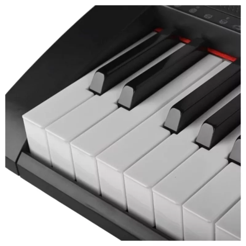SUPRIMO MQ 6116 61-Key Children's Learning Keyboard with LCD, 128 Voices, 128 Rhythms, Recording, Microphone Input, Black